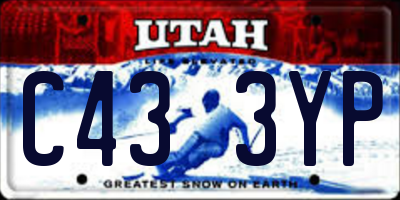 UT license plate C433YP