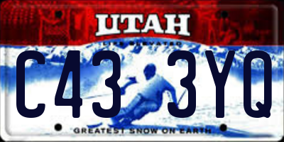 UT license plate C433YQ