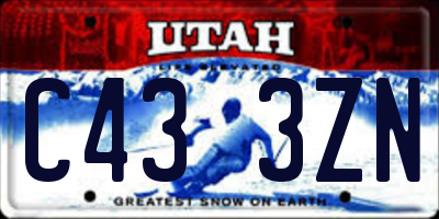 UT license plate C433ZN