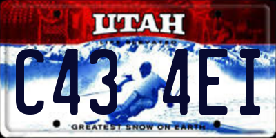 UT license plate C434EI