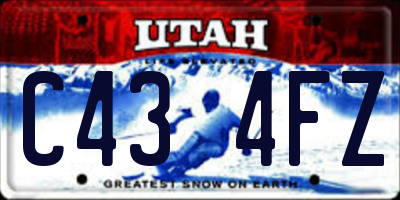 UT license plate C434FZ