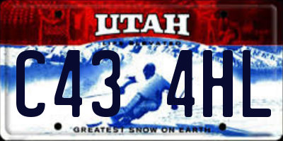 UT license plate C434HL