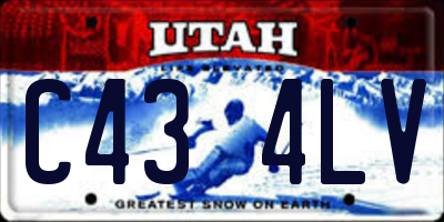 UT license plate C434LV