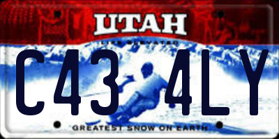 UT license plate C434LY