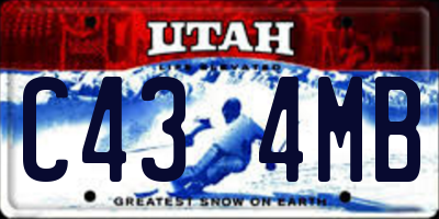 UT license plate C434MB
