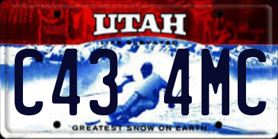 UT license plate C434MC