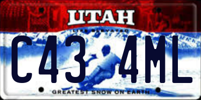 UT license plate C434ML