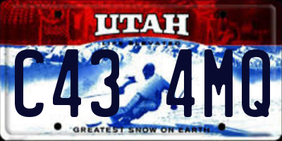 UT license plate C434MQ