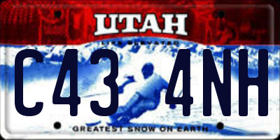 UT license plate C434NH