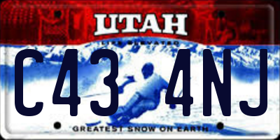 UT license plate C434NJ