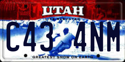 UT license plate C434NM