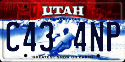 UT license plate C434NP