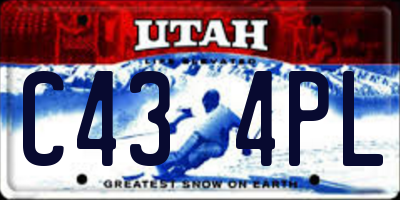 UT license plate C434PL