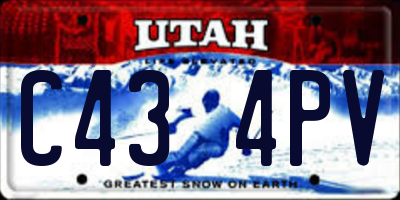 UT license plate C434PV