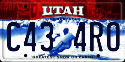 UT license plate C434RO