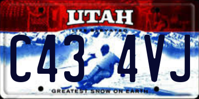 UT license plate C434VJ