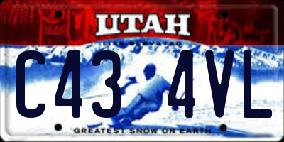 UT license plate C434VL