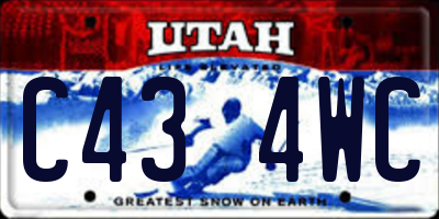 UT license plate C434WC