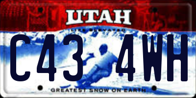 UT license plate C434WH