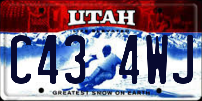 UT license plate C434WJ