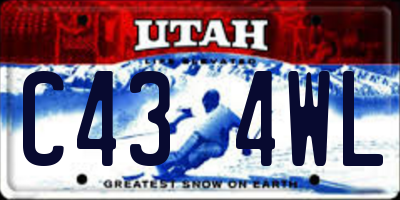 UT license plate C434WL