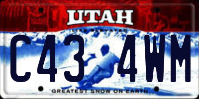 UT license plate C434WM