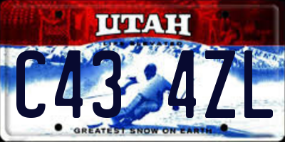 UT license plate C434ZL