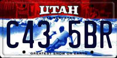 UT license plate C435BR