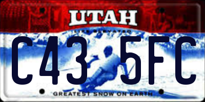 UT license plate C435FC