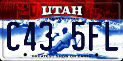 UT license plate C435FL