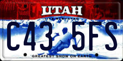 UT license plate C435FS