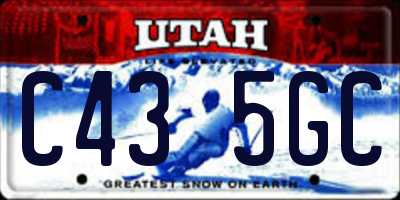 UT license plate C435GC