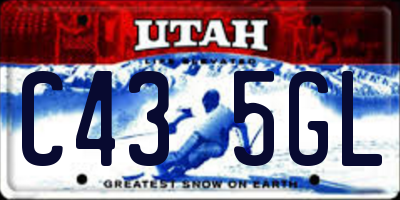 UT license plate C435GL