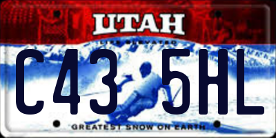 UT license plate C435HL