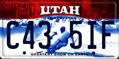 UT license plate C435IF