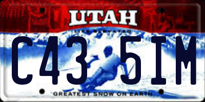 UT license plate C435IM