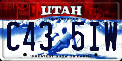 UT license plate C435IW