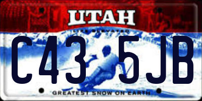 UT license plate C435JB