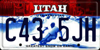 UT license plate C435JH