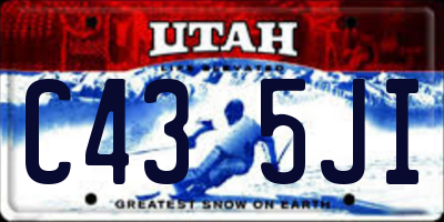 UT license plate C435JI