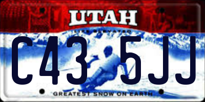 UT license plate C435JJ