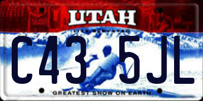 UT license plate C435JL