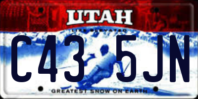 UT license plate C435JN
