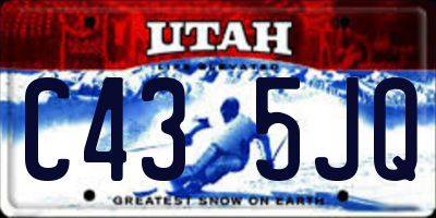 UT license plate C435JQ