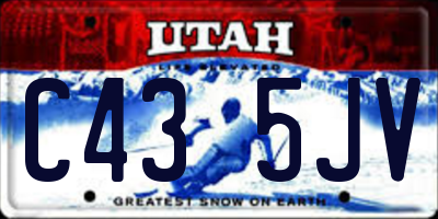 UT license plate C435JV