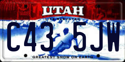 UT license plate C435JW