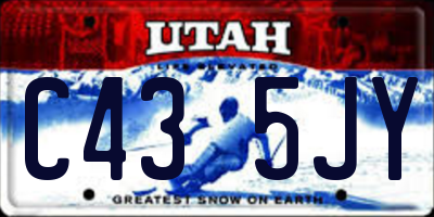 UT license plate C435JY