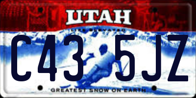 UT license plate C435JZ