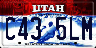 UT license plate C435LM