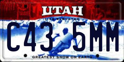UT license plate C435MM
